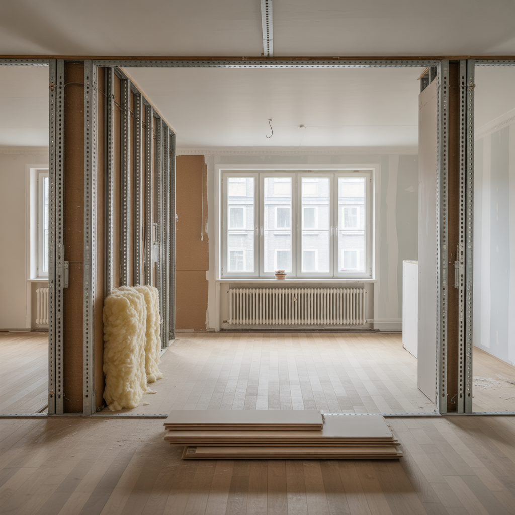 vad kostar det att bygga en innervagg med stalreglar 2025