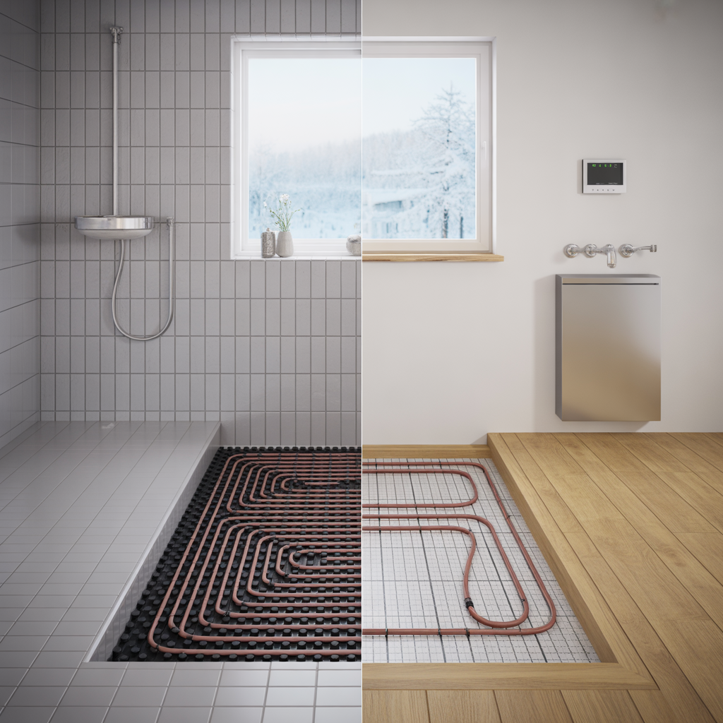 varmegolv el eller vattenburet jamforelse av kostnad och dri