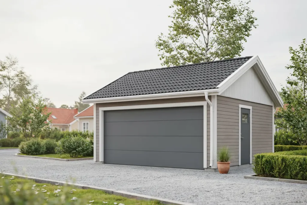 takoml ggning och renovering av garage i l vestad