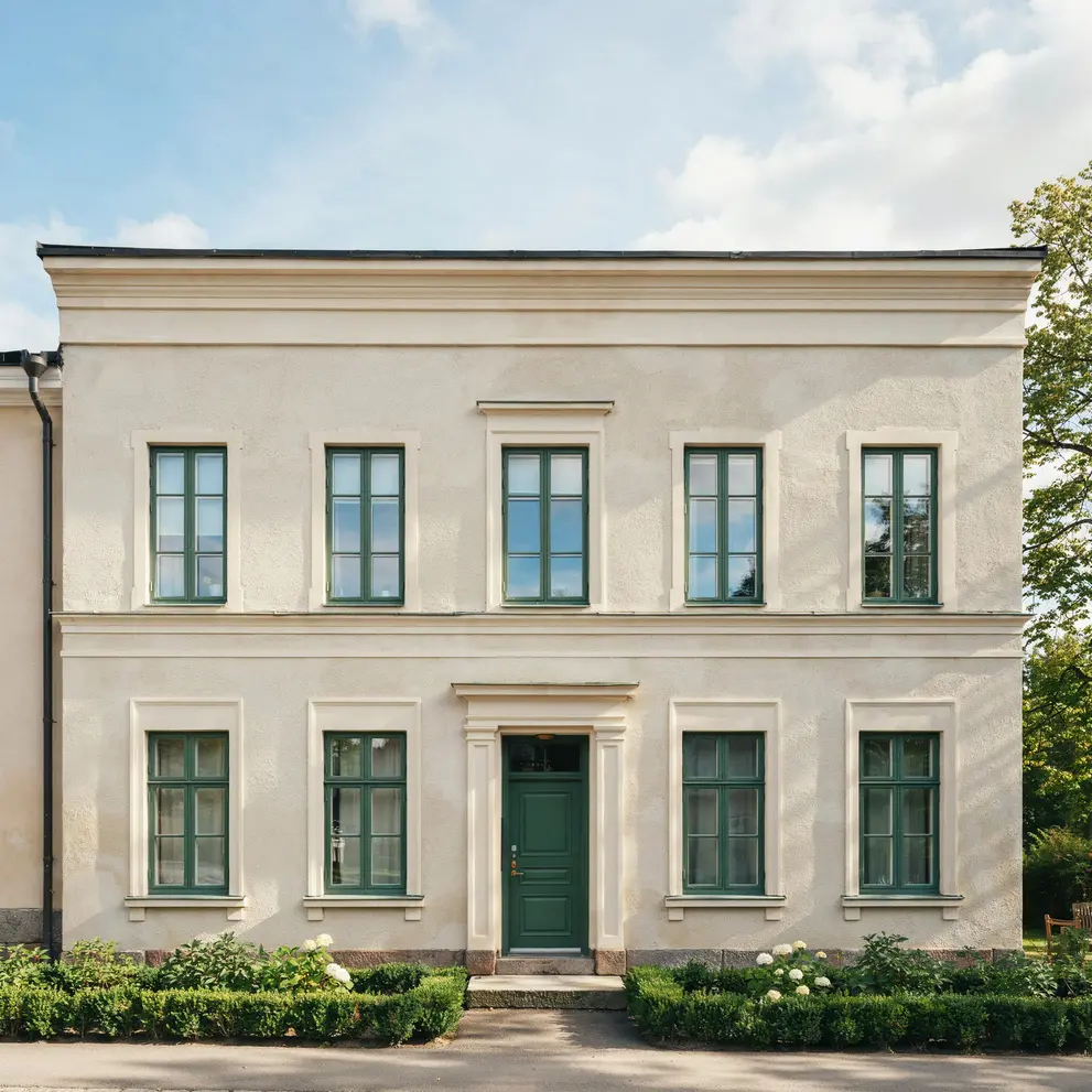 stuckatur utsmyckningar pa fasad sjobo osterlen skane