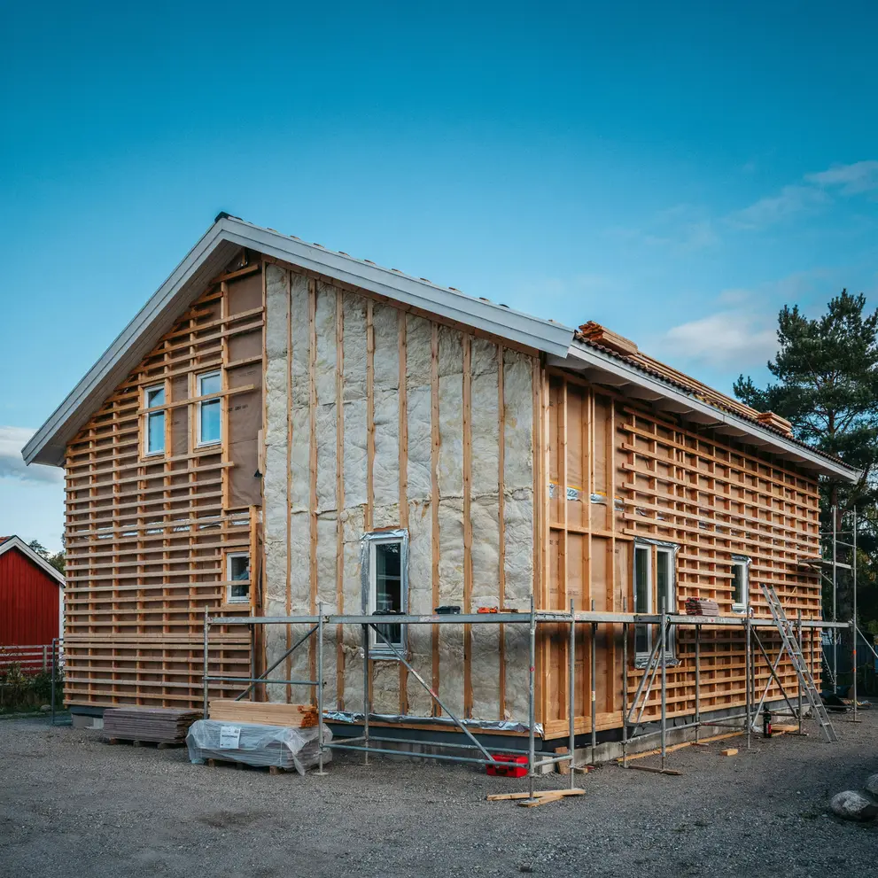 tillaggsisolering fasad yttervagg i sjobo osterlen skane